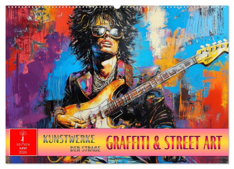 Produktbild: Graffiti & Street Art - Kunstwerke der Stra&szlig;e (Wandkalender 2026 DIN A2 quer), CALVENDO Monatskalender