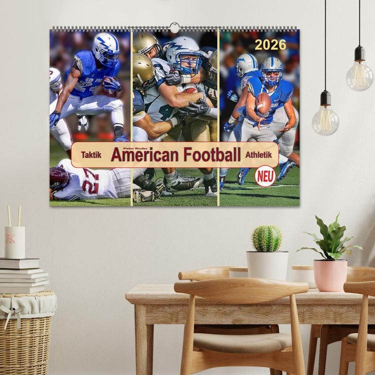 Produktbild: American Football - Taktik und Athletik (Wandkalender 2026 DIN A2 quer), CALVENDO Monatskalender