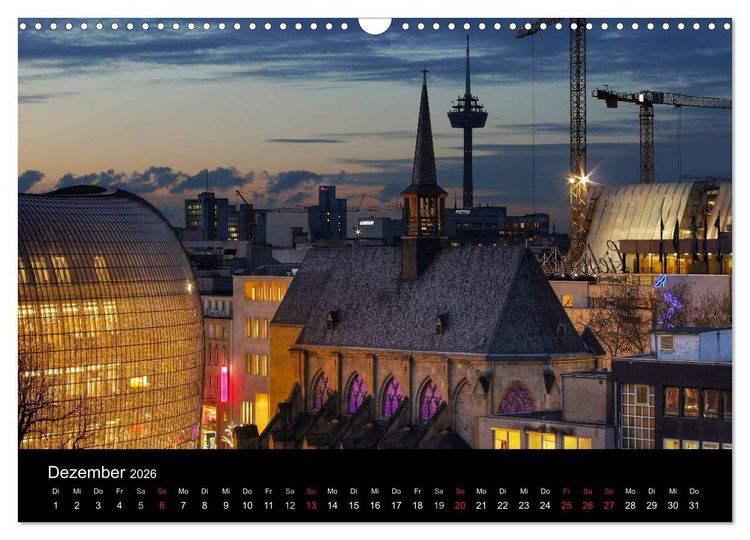 Produktbild: k&ouml;ln dunkelbunt II &ndash; Die Stadt leuchtet! (Wandkalender 2026 DIN A3 quer), CALVENDO Monatskalender