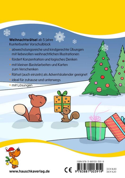Produktbild: Weihnachtsr&auml;tsel &ndash; Kunterbunter Vorschulblock ab 5 Jahre