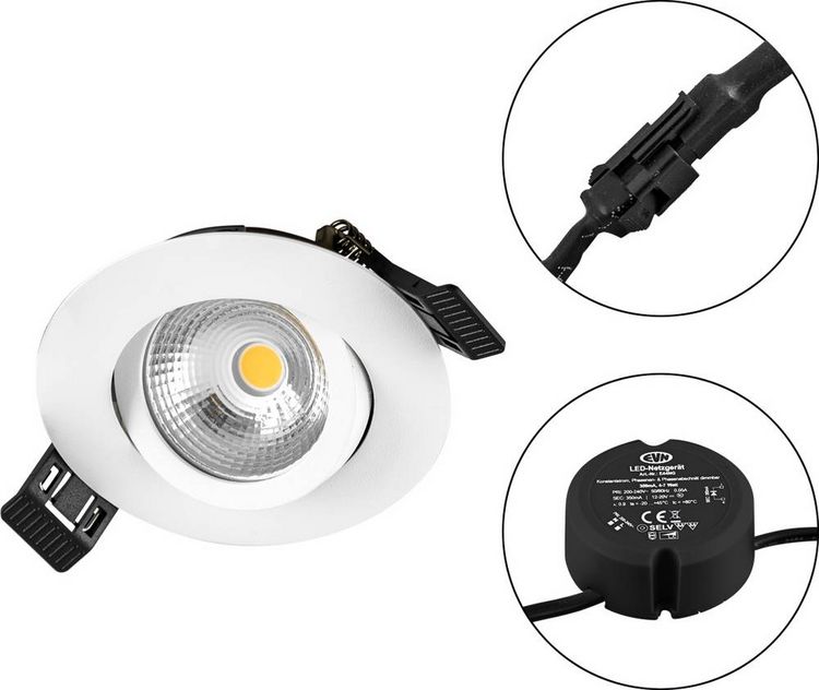 Produktbild: EVN S060102 S060102 LED-Einbauleuchte LED 6W Wei&szlig;