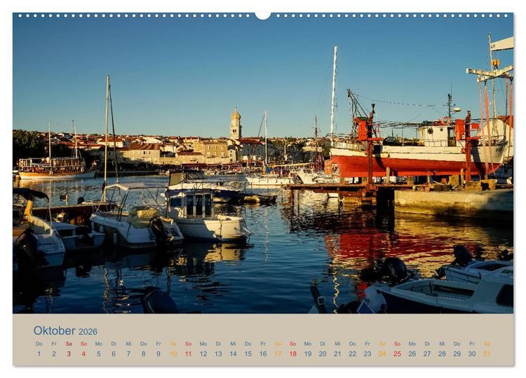 Produktbild: Kroatische Inseln - Mit dem Motorsegler unterwegs in der Kvarner Bucht (Wandkalender 2026 DIN A2 quer), CALVENDO Monatskalender
