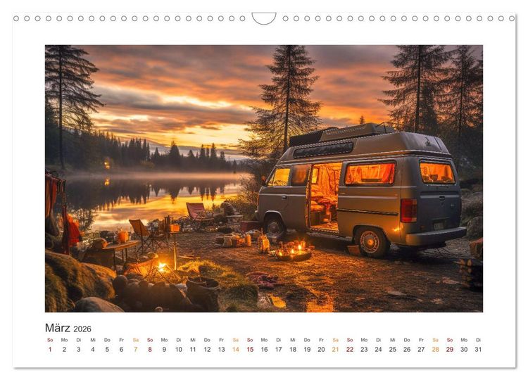 Produktbild: Abenteuer Camping (Wandkalender 2026 DIN A3 quer), CALVENDO Monatskalender
