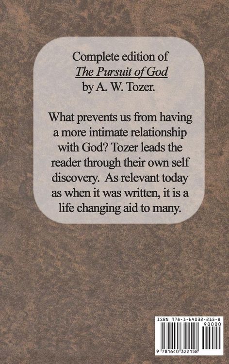 Produktbild: The Pursuit of God