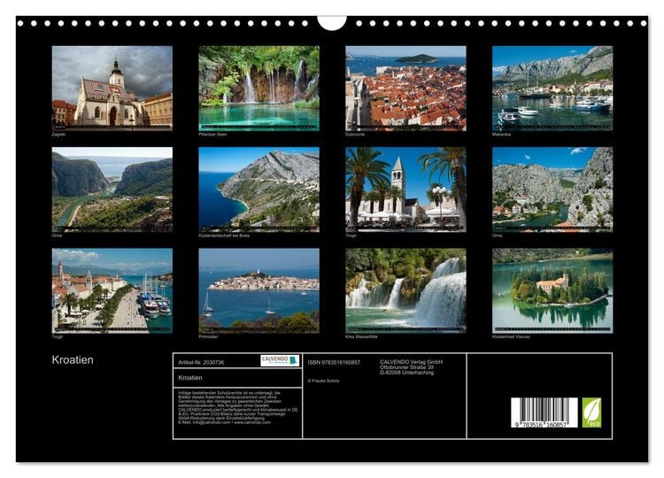 Produktbild: Kroatien (Wandkalender 2026 DIN A3 quer), CALVENDO Monatskalender