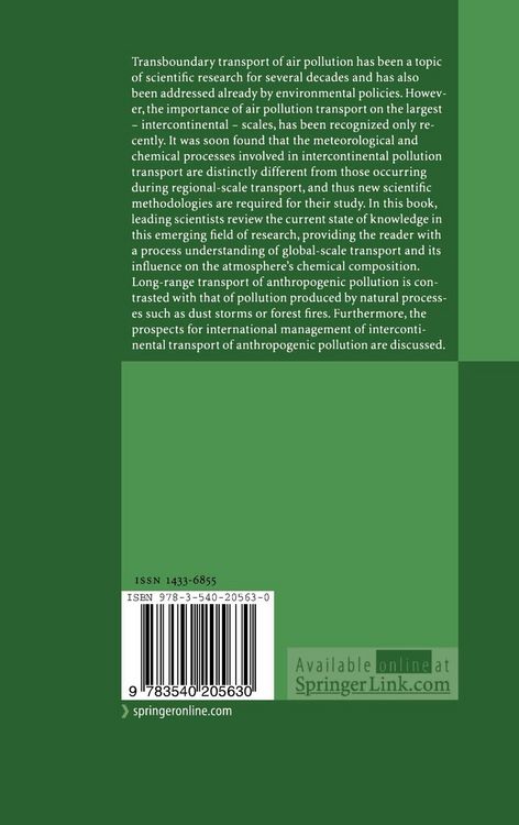 Produktbild: Intercontinental Transport of Air Pollution