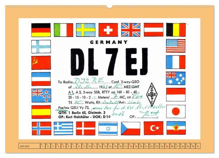 Produktbild: Amateurfunk in West-Berlin (hochwertiger Premium Wandkalender 2026 DIN A2 quer), Kunstdruck in Hochglanz