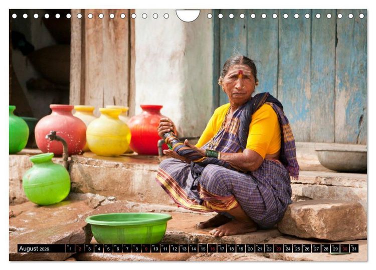 Produktbild: Farbenfrohes aus Indien (Wandkalender 2026 DIN A4 quer), CALVENDO Monatskalender