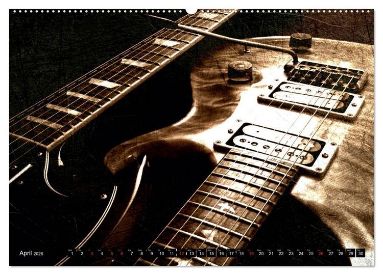 Produktbild: GUITARS Vintage Style (High Quality Premium Wall Calendar 2026 DIN A2 landscape),CALVENDO 12 Month Wall Calendar