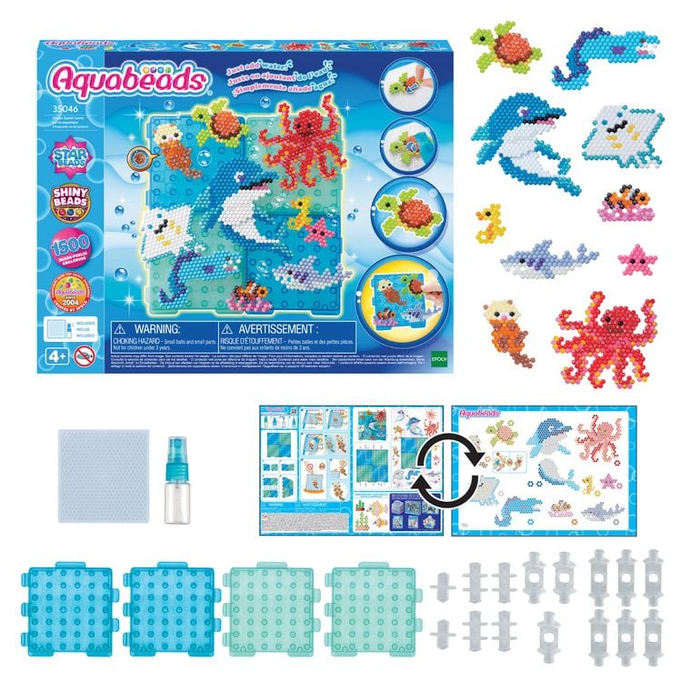 Produktbild: Aquabeads 35046 - Ocean Splash Scene, Ozean Bastelset, Bastelperlen