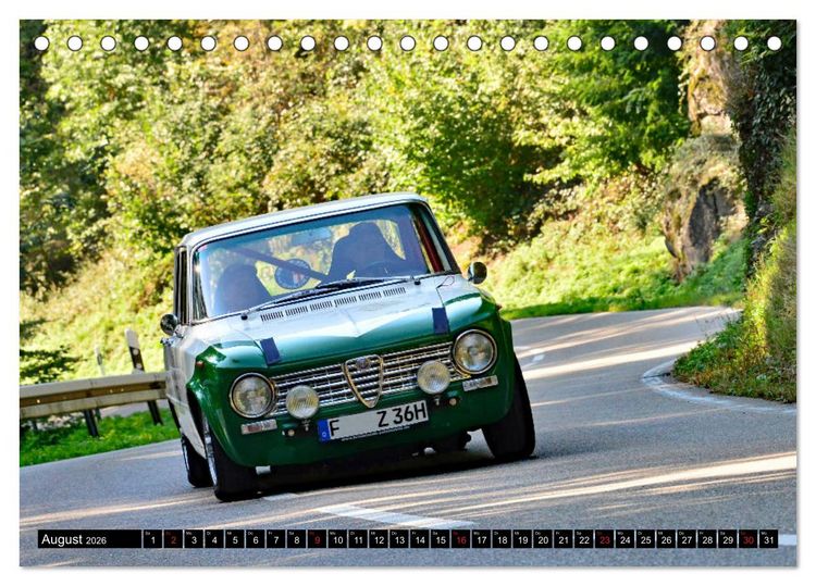 Produktbild: Italienische Oldtimer am Berg (Tischkalender 2026 DIN A5 quer), CALVENDO Monatskalender