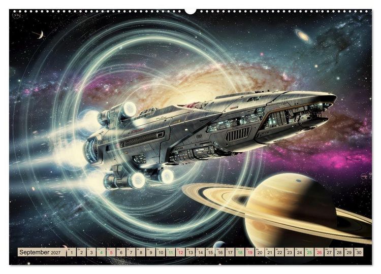 Produktbild: Gravitations-Raumschiffe (Wandkalender 2027 DIN A2 quer), CALVENDO Monatskalender