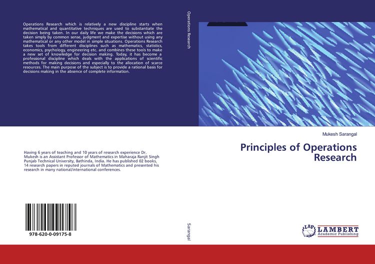 Produktbild: Principles of Operations Research