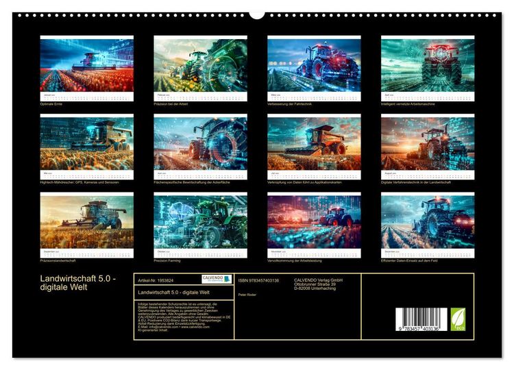 Produktbild: Landwirtschaft 5.0 - digitale Welt (hochwertiger Premium Wandkalender 2026 DIN A2 quer), Kunstdruck in Hochglanz
