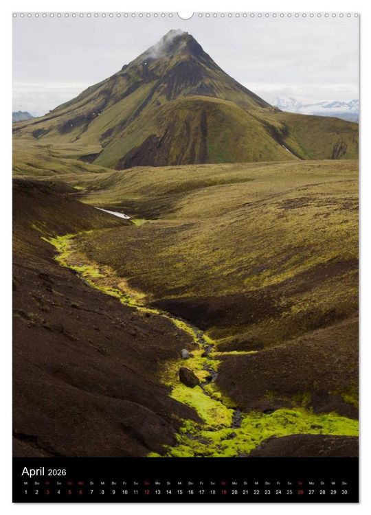 Produktbild: Island - Der Laugavegur-Kalender 2026 (hochwertiger Premium Wandkalender 2026 DIN A2 hoch), Kunstdruck in Hochglanz