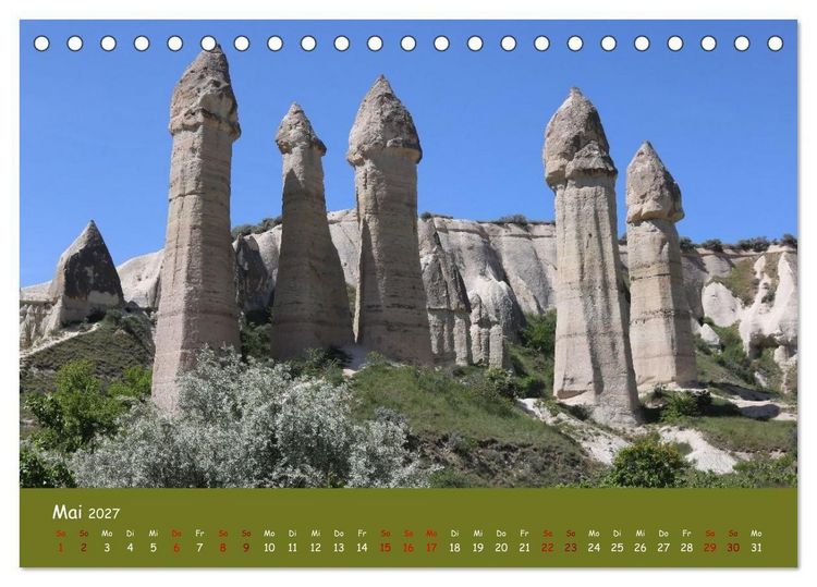 Produktbild: Das Liebestal. Die wundersamen Feenkamine von Kappadokien (Tischkalender 2027 DIN A5 quer), CALVENDO Monatskalender