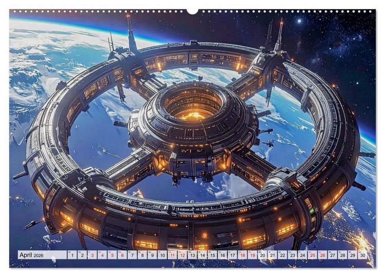 Produktbild: Raumzeit. Geschichten zwischen Sternen (Wandkalender 2026 DIN A2 quer), CALVENDO Monatskalender