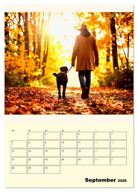 Produktbild: Der Familienkalender - Mit Hund durchs Jahr (Wandkalender 2026 DIN A4 hoch), CALVENDO Monatskalender