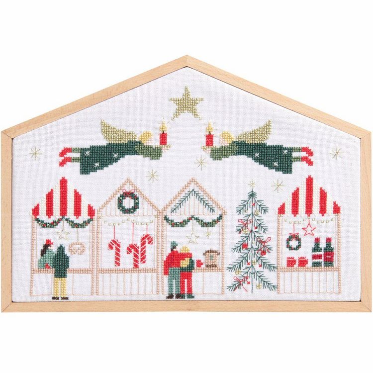 Produktbild: Stickpackung Gez&auml;hlter Kreuzstich,Weihnachtsmarkt