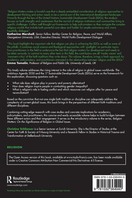 Produktbild: On the Significance of Religion for the SDGs