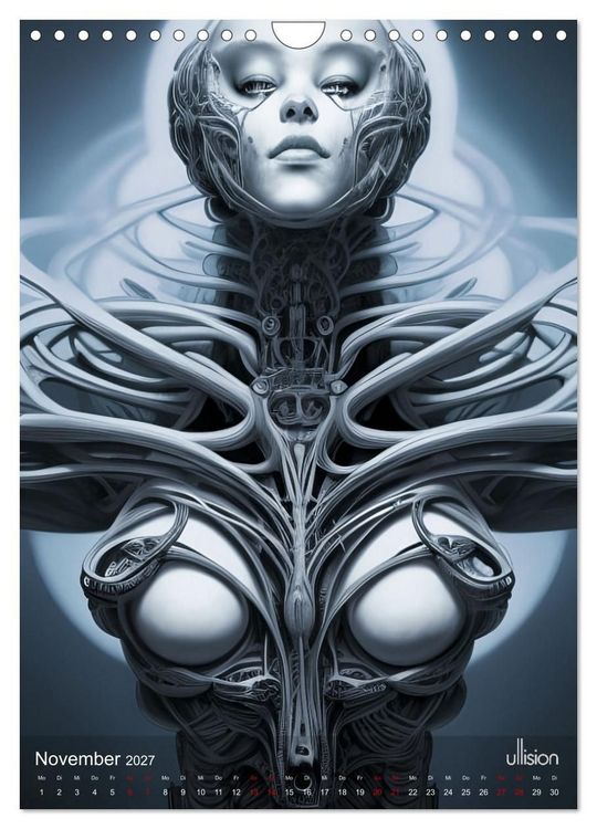 Produktbild: Biomechanic Portrait - Sch&ouml;nheit zwischen Mensch und Maschine (Wandkalender 2027 DIN A4 hoch), CALVENDO Monatskalender