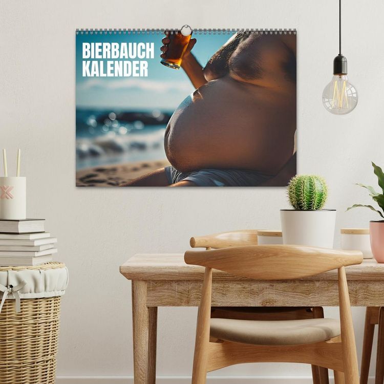 Produktbild: Lustige Kalender M&auml;nner mit Bierb&auml;uchen - Bierbauch Kalender Geschenk f&uuml;r Kollegen, Freunde & Party-Liebhaber Wandkalender (Wandkalender 2027 DIN A3 quer), CALVENDO Monatskalender