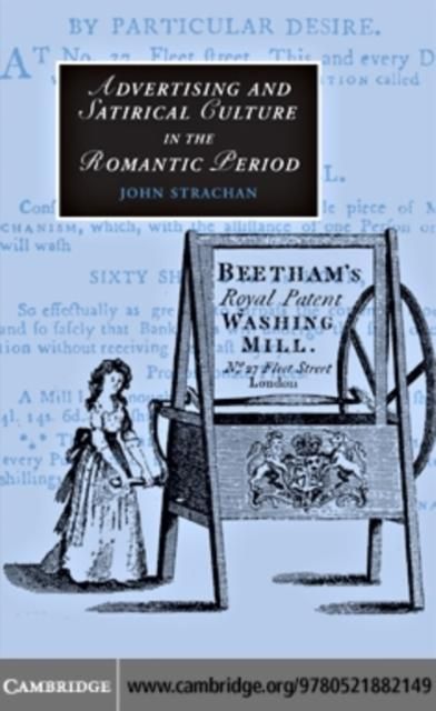 Produktbild: Advertising and Satirical Culture in the Romantic Period