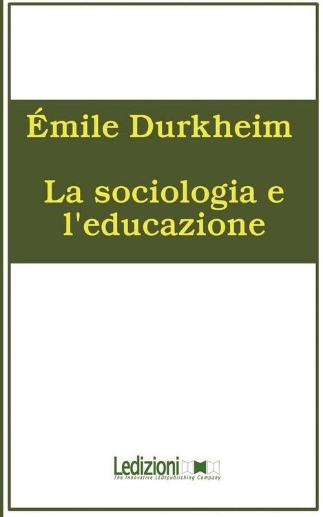 Produktbild: La sociologia e l'educazione