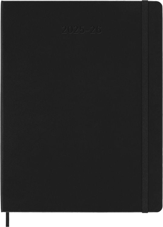 Produktbild: Moleskine 18 Monate Wochen Notizkalender 2025/2026, XL, 1 Wo = 1 Seite, Rechts linierte Seite, Fester Einband, Schwarz