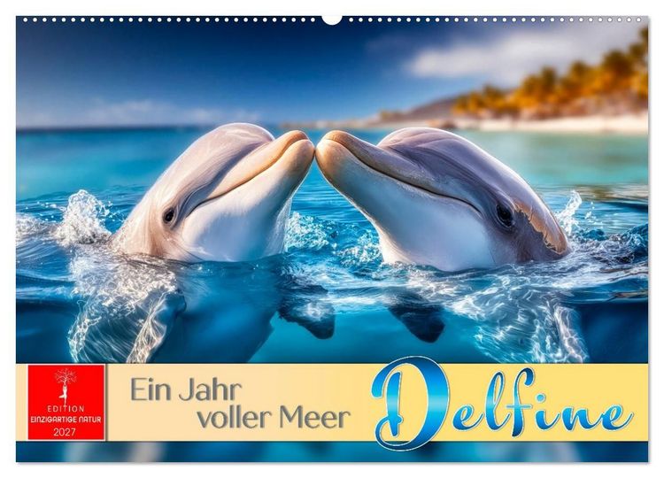 Produktbild: Delfine - ein Jahr voller Meer (Wandkalender 2027 DIN A2 quer), CALVENDO Monatskalender