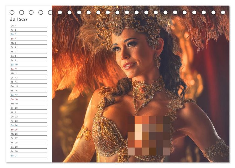 Produktbild: Burlesque Glamour (Tischkalender 2027 DIN A5 quer), CALVENDO Monatskalender