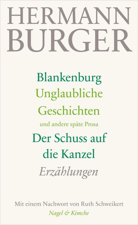 Produktbild: Blankenburg. Unglaubliche Geschichten und andere sp&auml;te Prosa. Der Schuss auf die Kanzel