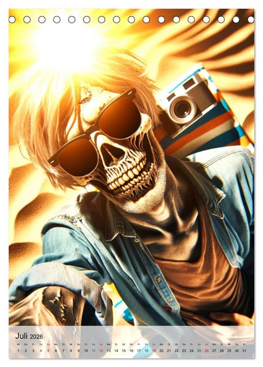 Produktbild: Zombie Selfies - Ein humorvoller Blick auf das untote Dasein (Tischkalender 2026 DIN A5 hoch), CALVENDO Monatskalender