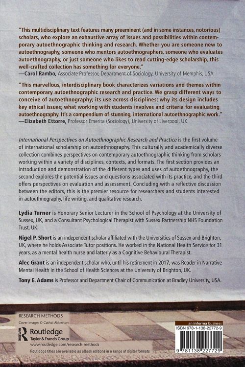 Produktbild: International Perspectives on Autoethnographic Research and Practice