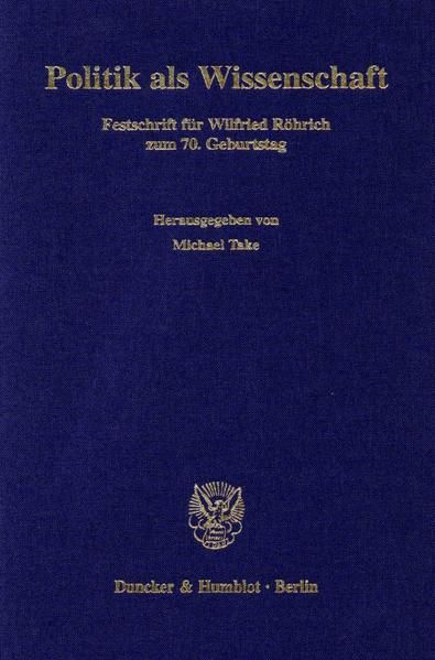 Produktbild: Politik als Wissenschaft.