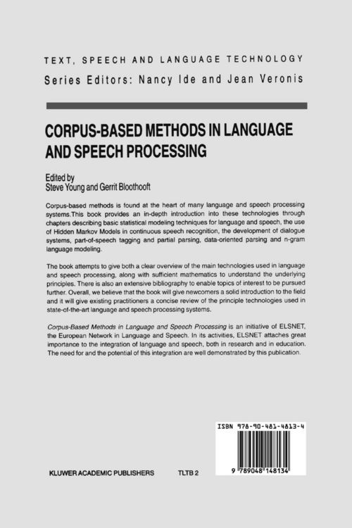Produktbild: Corpus-Based Methods in Language and Speech Processing