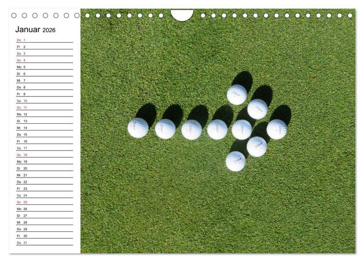Produktbild: Abenteuer Golfspielen. Impressionen (Wandkalender 2026 DIN A4 quer), CALVENDO Monatskalender