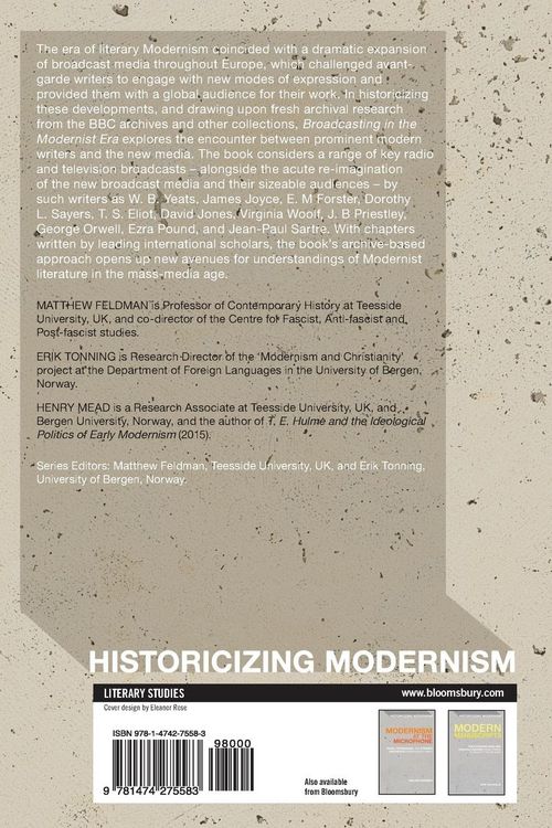 Produktbild: Broadcasting in the Modernist Era