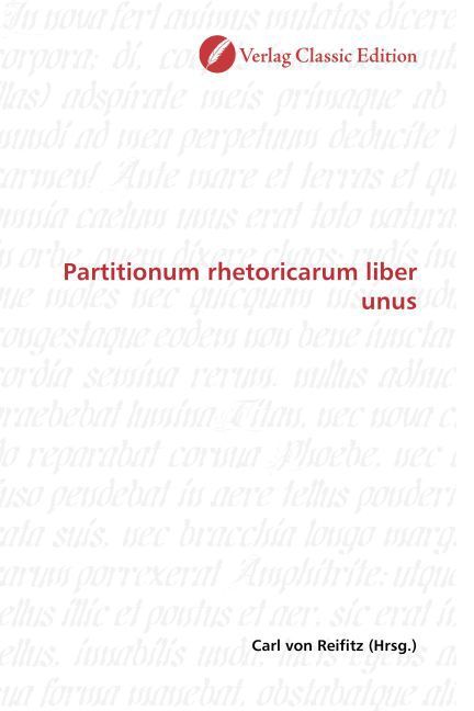 Produktbild: Partitionum rhetoricarum liber unus