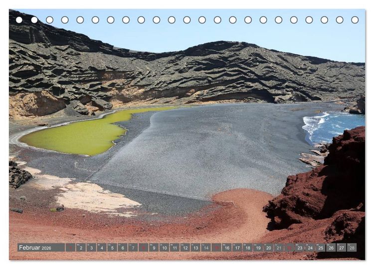 Produktbild: Urlaub auf Lanzarote (Tischkalender 2026 DIN A5 quer), CALVENDO Monatskalender