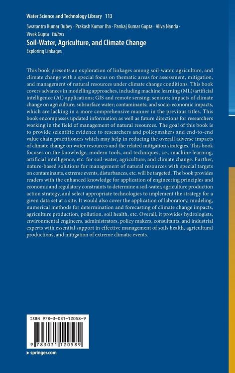 Produktbild: Soil-Water, Agriculture, and Climate Change