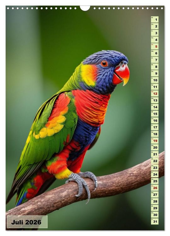 Produktbild: Die buntesten V&ouml;gel der Welt (Wandkalender 2026 DIN A3 hoch), CALVENDO Monatskalender