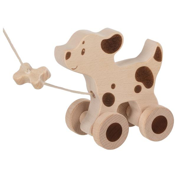 Produktbild: Goki 54863 - Ziehtier Hund, Holz, 14 cm
