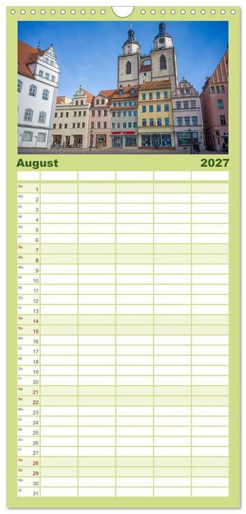Produktbild: Familienplaner 2027 - Sachsen-Anhalt - Eine Sch&ouml;nheit in der Mitte Deutschlands mit 5 Spalten (Wandkalender, 21 x 45 cm) CALVENDO