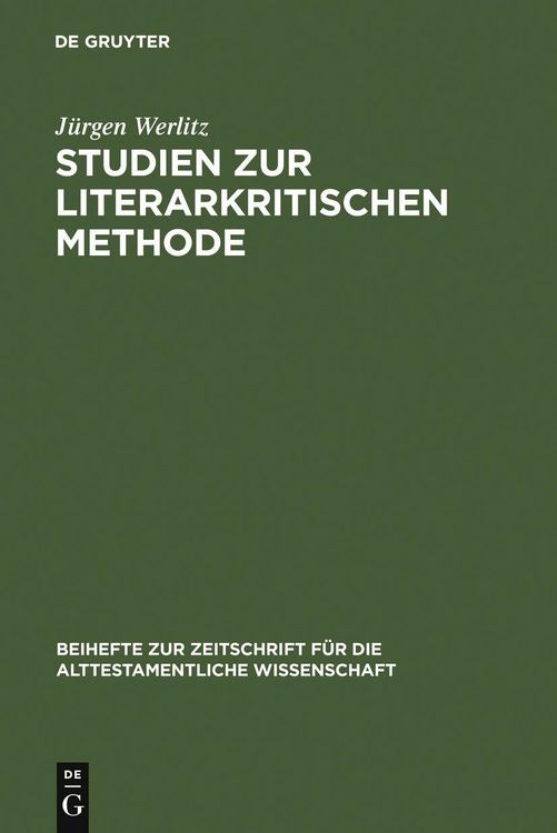 Produktbild: Studien zur literarkritischen Methode