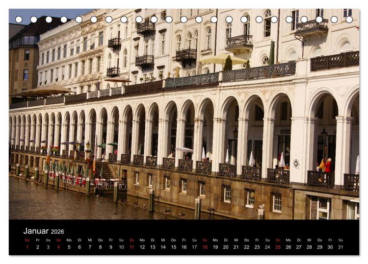Produktbild: Hansestadt Hamburg (Tischkalender 2026 DIN A5 quer), CALVENDO Monatskalender