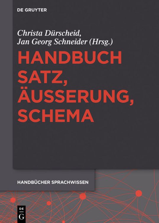 Produktbild: Handbuch Satz, &Auml;u&szlig;erung, Schema