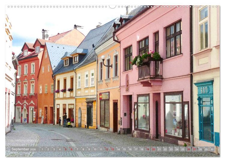 Produktbild: Loket - Das b&ouml;hmische Rothenburg (Wandkalender 2026 DIN A2 quer), CALVENDO Monatskalender