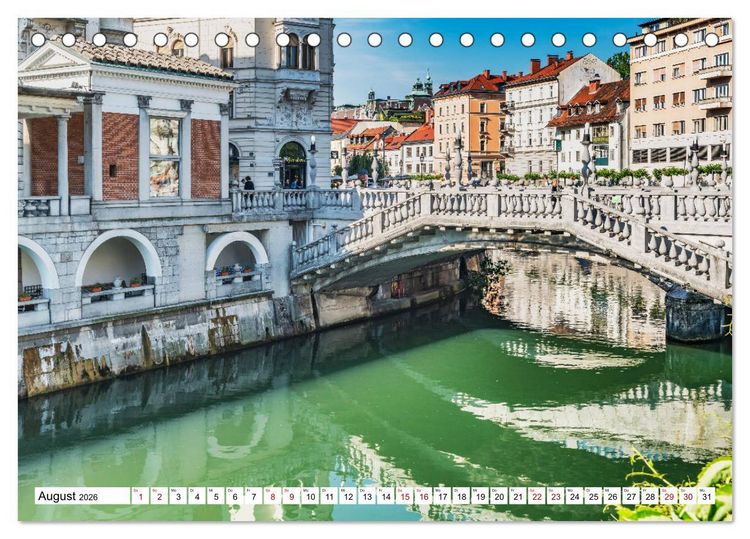 Produktbild: Ein Wochenende in Ljubljana (Tischkalender 2026 DIN A5 quer), CALVENDO Monatskalender
