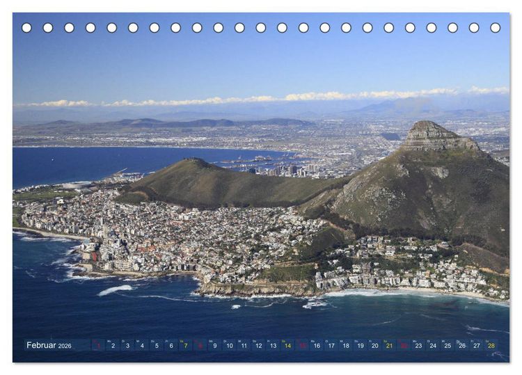 Produktbild: S&uuml;dafrika - K&uuml;stenflug von Kapstadt bis Dyker Island (Tischkalender 2026 DIN A5 quer), CALVENDO Monatskalender